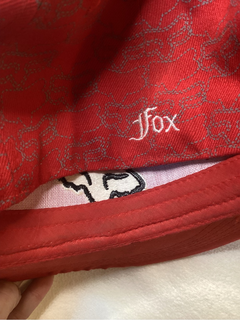 Fox Racing Red Snapback Hat with Silver Logo Size 7.5 - Picture 7 of 7